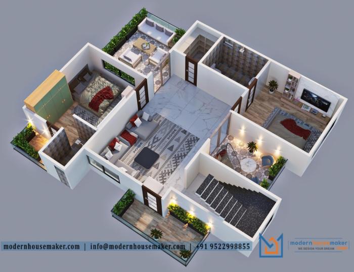 Desain rumah luas tanah 98 117