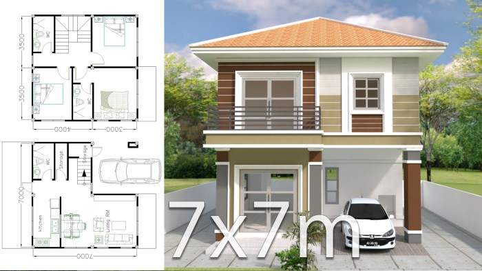 Desain rumah lebar tanah 7 meter