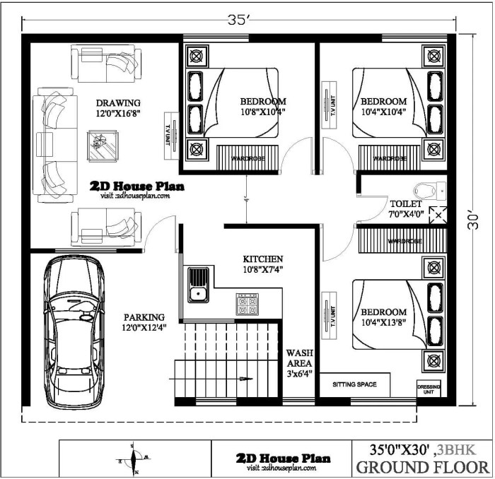 Desain rumah minimalis 3 kamar hd