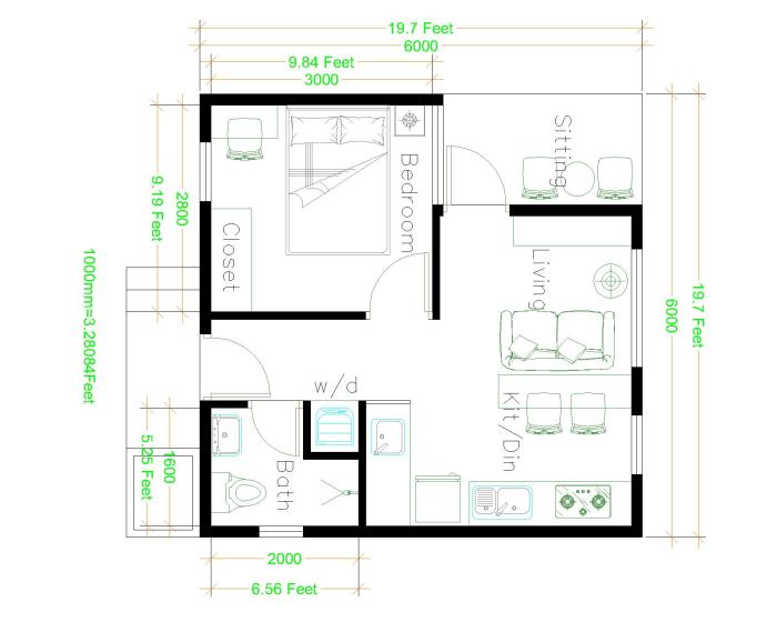 Desain rumah lantai 2 uk 6x6