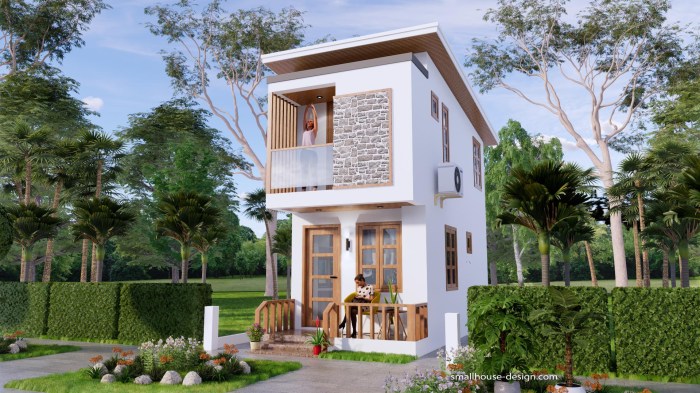 Desain rumah lebar 7 meter tingkat