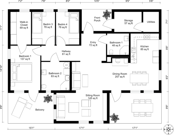 Desain rumah lengkap dengan ukuran dan denahnya