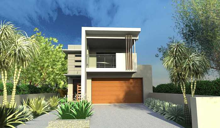 Desain rumah lahan sempit melebar