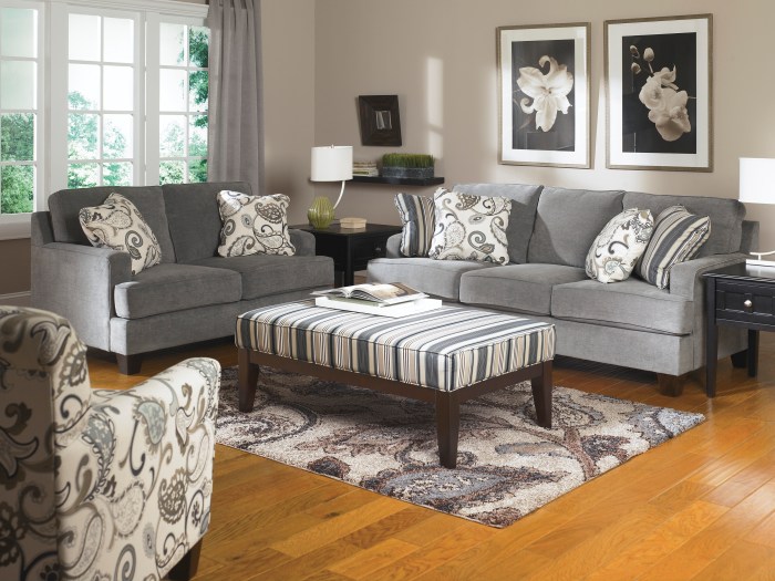 Living room set khaki furniture ashley laryn sofa video