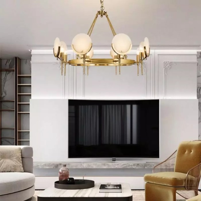 Chandelier gold bulbs seeing transformation decided jennifer touch give round perfect modern would little beautiful after