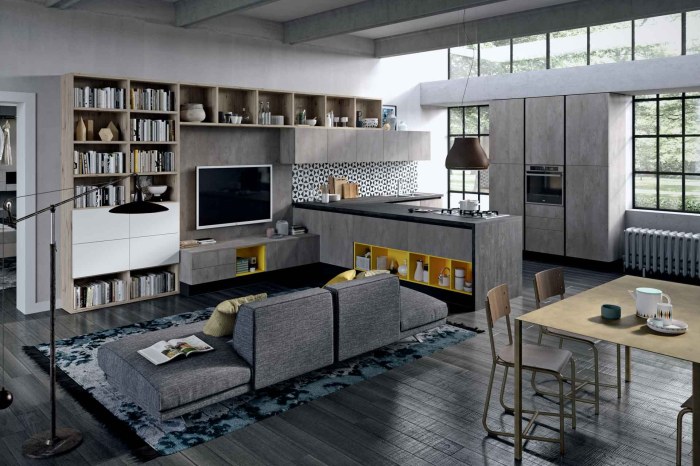 Kitchens folding bucatarii bucatarie arhitecturale solutii sau partition peninsula hide separation bifold remodel